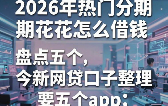 2026年热门分期花花怎么借钱，盘点五个最新网贷口子今日整理这五个app