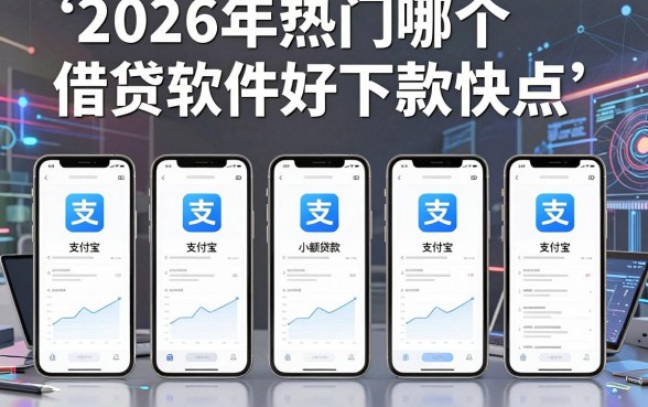 2026年热门哪个借贷软件好下款快点,梳理五个手机支付宝小额贷款的软件