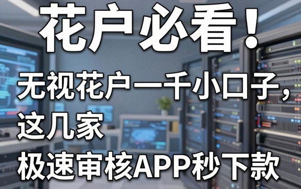 花户必看!无视花户一千小口子,这几家极速审核APP秒下款