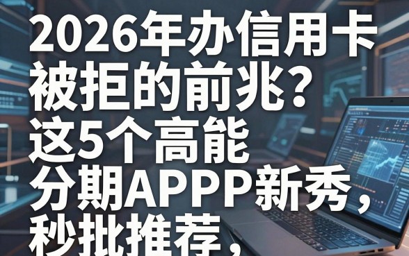 2026年办信用卡被拒的前兆?这5个高能分期APP新秀,秒批推荐!