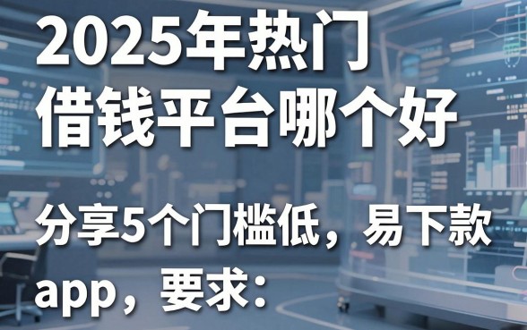 2025年热门借钱平台哪个好,分享5个门槛低易下款app