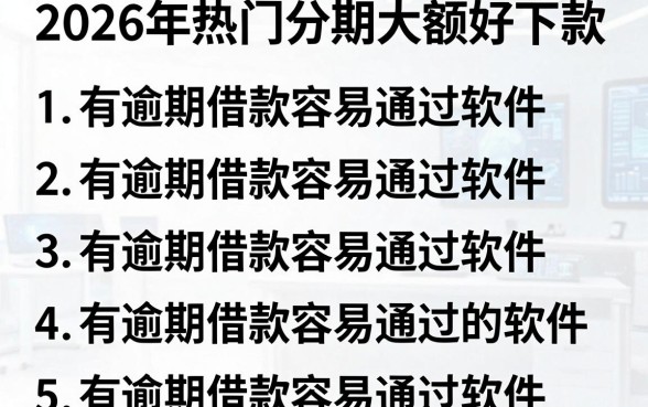 2026年热门分期大额好下款,罗列5个有逾期借款容易通过的软件