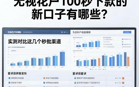 无视花户100秒下款的新口子有哪些？实测对比这几个秒批渠道