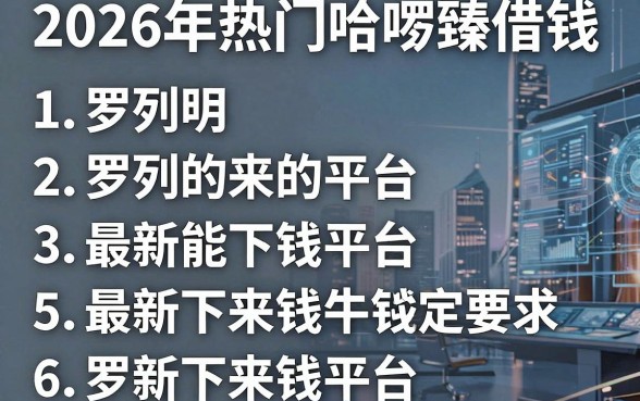 2026年热门哈啰臻借钱,罗列5个最新能下来钱的平台