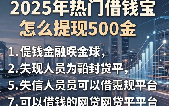 2025年热门借钱宝怎么提现500金，概括5个失信人员可以借钱的网贷平台