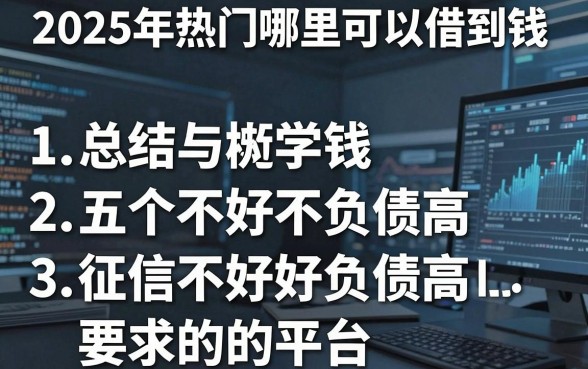 2025年热门哪里可以借到钱,总结五个征信不好负债高的平台