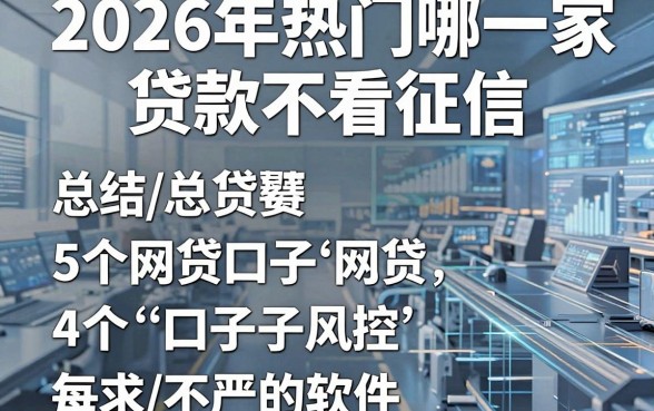 2026年热门哪一家贷款不看征信，总结5个网贷口子风控不严的软件