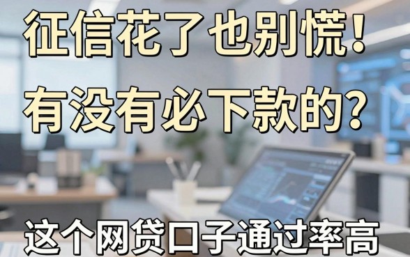 征信花了也别慌!有没有必下款的?这5个网贷口子通过率高!
