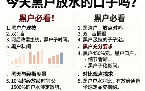 黑户必看!今天黑户放水的口子吗?超清晰观点对比揭秘