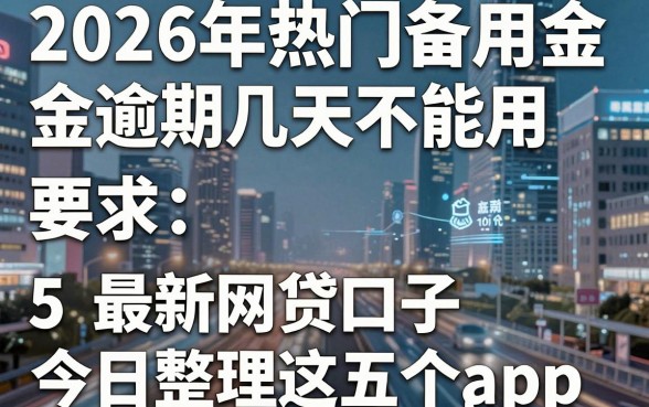 2026年热门备用金逾期几天不能用，总结5个最新网贷口子今日整理这五个app