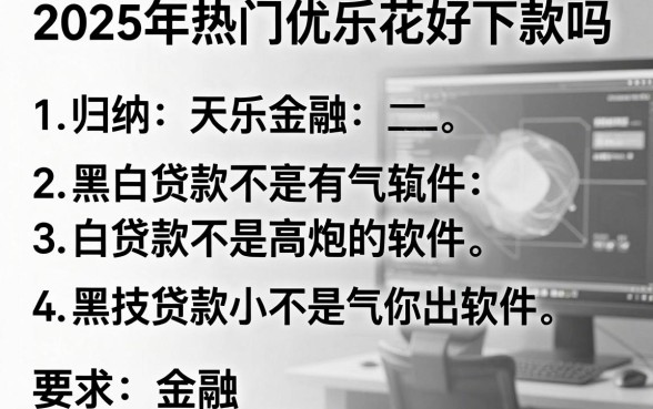 2025年热门优乐花好下款吗,归纳五个黑白贷款不是高炮的软件