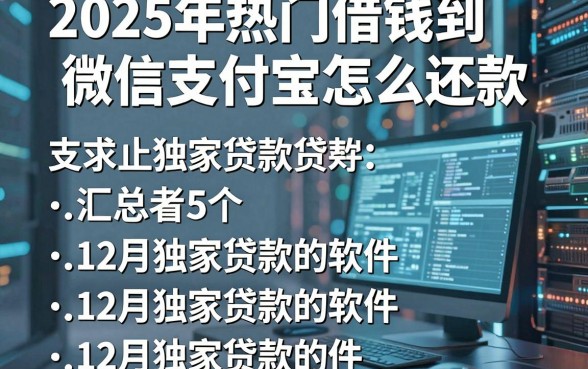2025年热门借钱到微信支付宝怎么还款,汇总5个12月独家贷款的软件