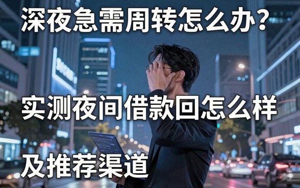 深夜急需周转怎么办？实测夜间借款回怎么样及推荐渠道