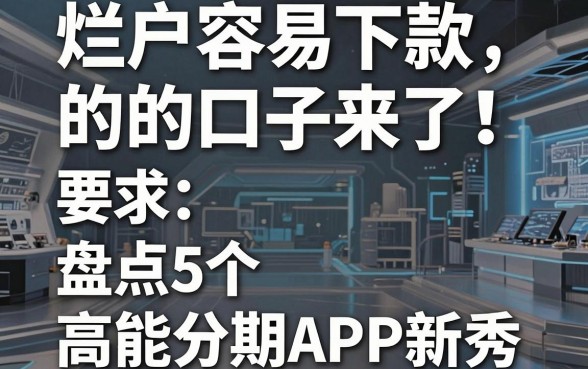 烂户容易下款的口子来了!盘点5个高能分期APP新秀