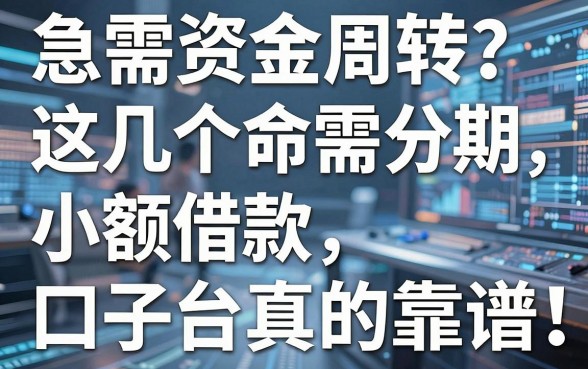 急需资金周转?这几个命需分期小额借款口子平台真的靠谱!