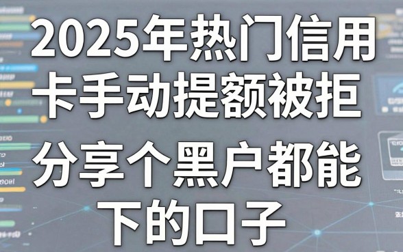 2025年热门信用卡手动提额被拒,分享五个黑户都能下的口子