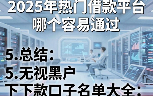 2025年热门借款平台哪个容易通过,总结5个无视黑户下款口子名单大全