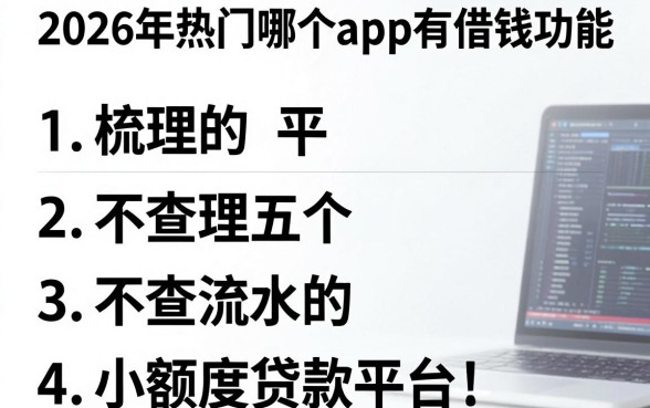 2026年热门哪个app有借钱功能，梳理五个不查流水的小额度贷款平台