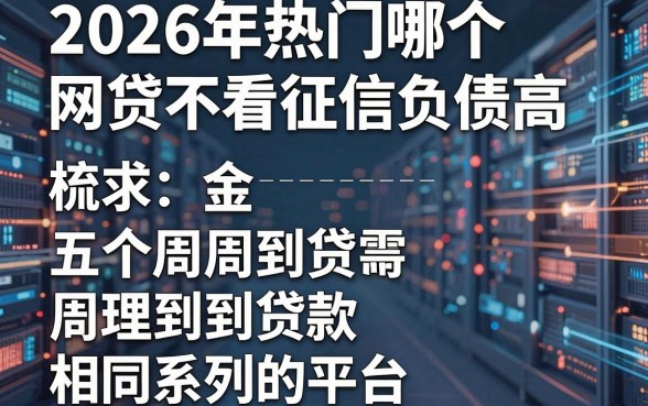 2026年热门哪个网贷不看征信负债高,梳理五个周周到贷款相同系列的平台