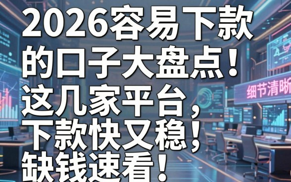 2026容易下款的口子大盘点!这几家平台下款快又稳,缺钱速看