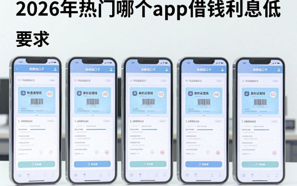 2026年热门哪个app借钱利息低,梳理五个手机和身份证快速借钱口子