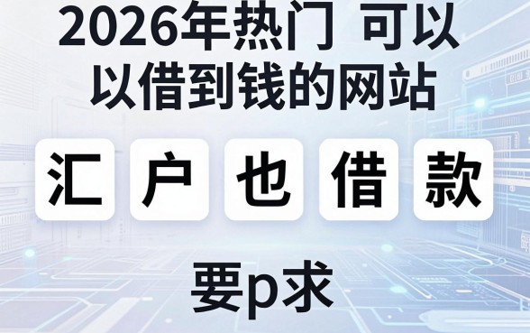 2026年热门可以借到钱的网站,汇总五个黑户也能借款的app