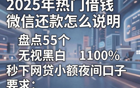 2025年热门借钱微信还款怎么说明,盘点5个无视黑白100%秒下网贷小额夜间口子