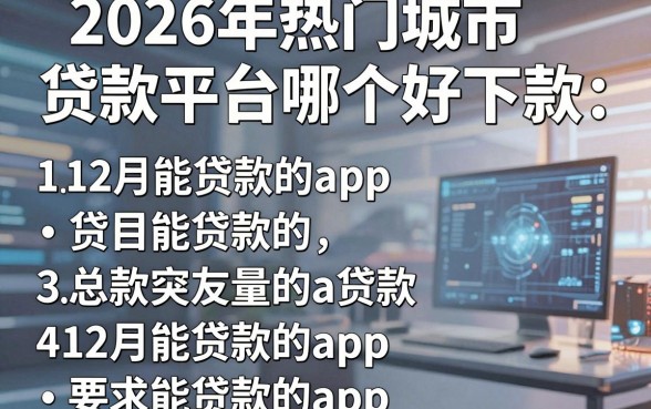 2026年热门城市贷款平台哪个好下款，总结五个12月能贷款的app