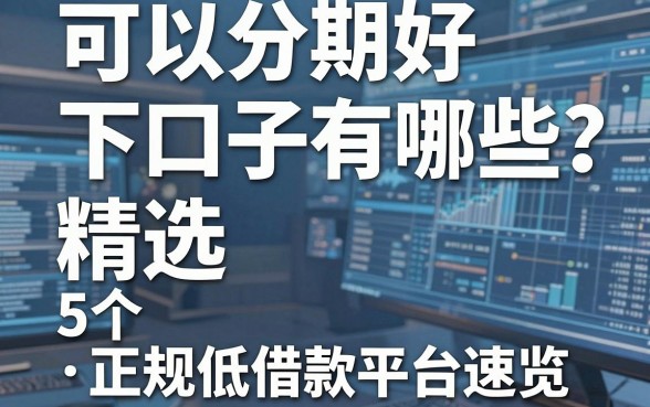 可以分期好下口子有哪些？精选5个正规低息借款平台速览！