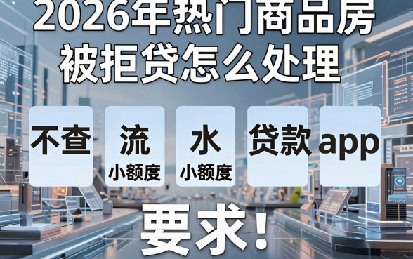 2026年热门商品房被拒贷怎么处理,整合五个不查流水的小额度贷款app