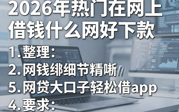 2026年热门在网上借钱什么网好下款，整理5个网贷大口子轻松借app