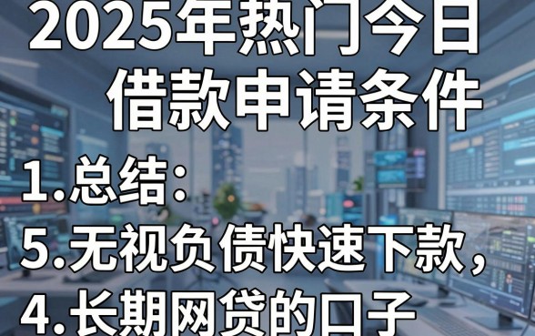 2025年热门今日借款申请条件,总结5个无视负债快速下款长期网贷的口子