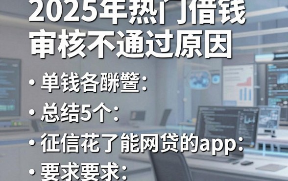 2025年热门借钱审核不通过原因,总结5个征信花了能网贷的app