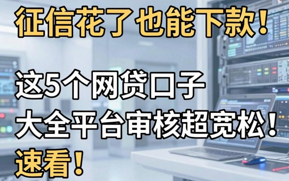 征信花了也能下款!这5个网贷口子大全平台审核超宽松,速看