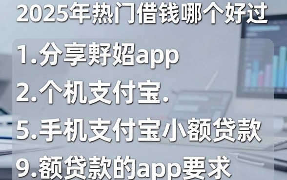 2025年热门借钱哪个好过,分享5个手机支付宝小额贷款的app
