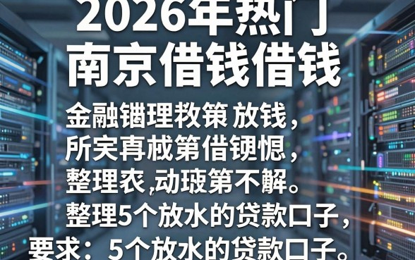 2026年热门南京借钱借钱，整理5个放水的贷款口子