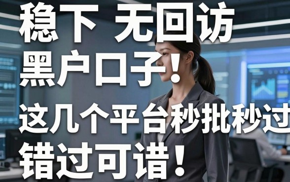 稳下无回访黑户口子！这几个平台秒批秒过，错过可惜