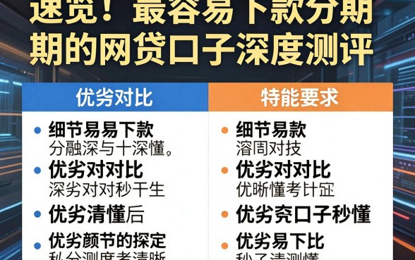速览!最容易下款分期的网贷口子深度测评,优劣对比秒懂