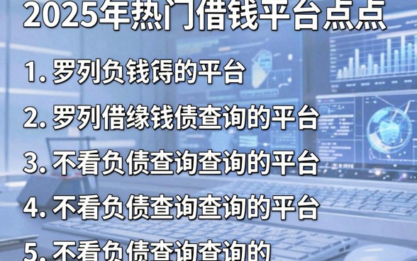 2025年热门借钱平台点点,罗列5个不看负债查询的平台