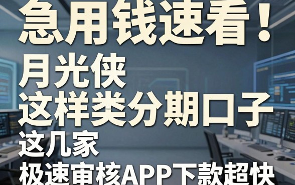 急用钱速看！月光侠这样类分期口子，这几家极速审核APP下款超快