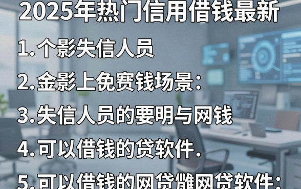 2025年热门信用借钱最新,归纳五个失信人员可以借钱的网贷软件
