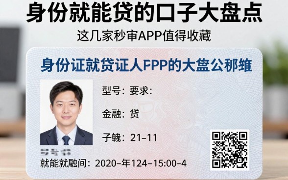 身份证就能贷的口子大盘点，这几家秒审APP值得收藏！