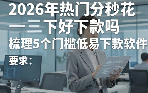 2026年热门分秒花好下款吗，梳理5个门槛低易下款软件