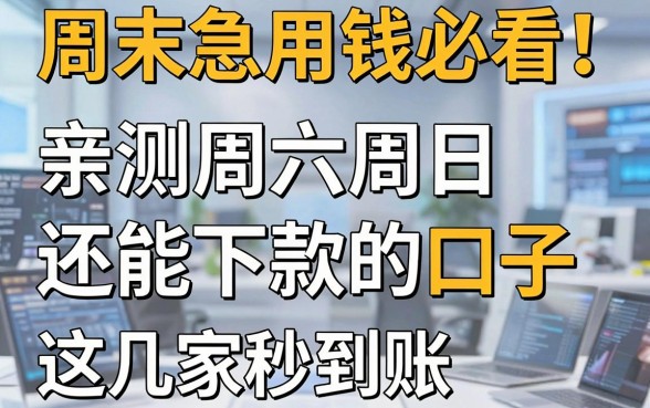 周末急用钱必看！亲测周六周日还能下款的口子，这几家秒到账