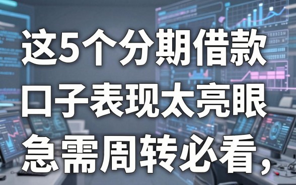 这5个分期借款口子表现太亮眼,急需周转必看!