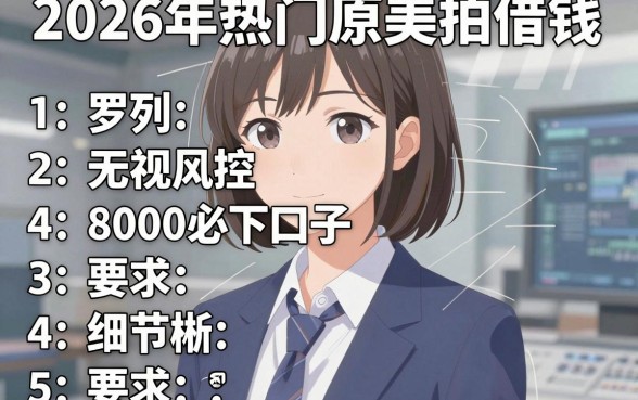 2026年热门原美拍借钱,罗列五个无视风控8000必下口子