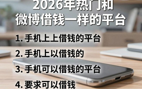 2026年热门和微博借钱一样的平台，归纳五个手机上可以借钱的平台