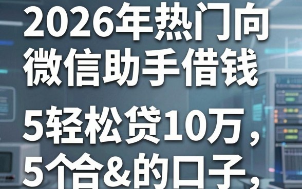 2026年热门向微信助手借钱，整合5个轻松贷10万的口子