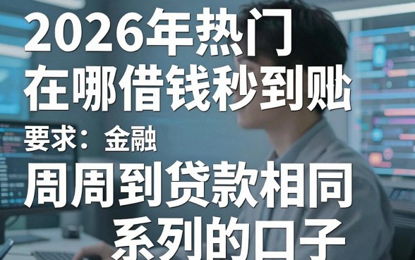 2026年热门在哪借钱秒到账,盘点五个周周到贷款相同系列的口子