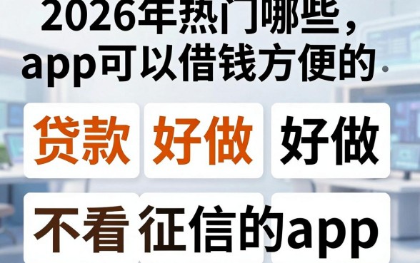 2026年热门哪些app可以借钱方便的,整合五个贷款好做不看征信的app